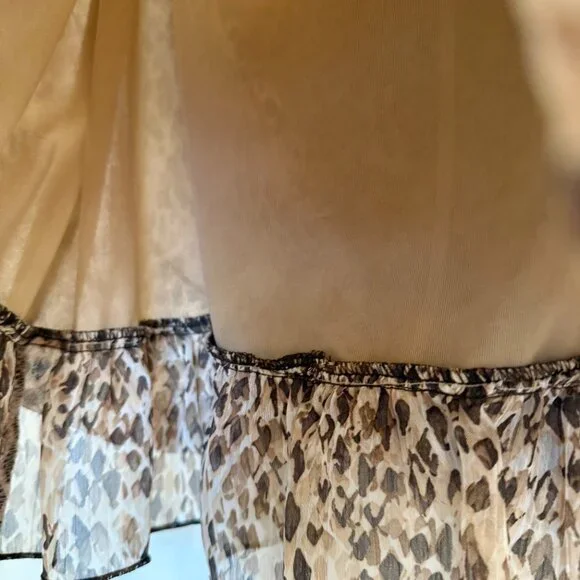 Zara Animal Print Ruffle Mini Skirt Size M *NWT* - Picture 5 of 5